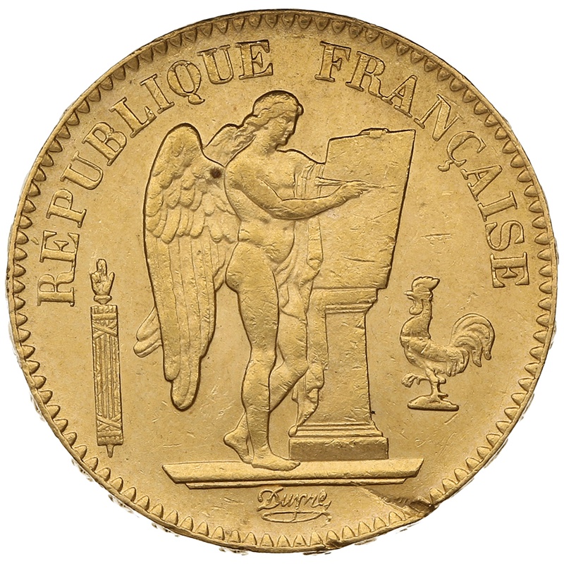 1887 20 French Francs - Guardian Angel - A