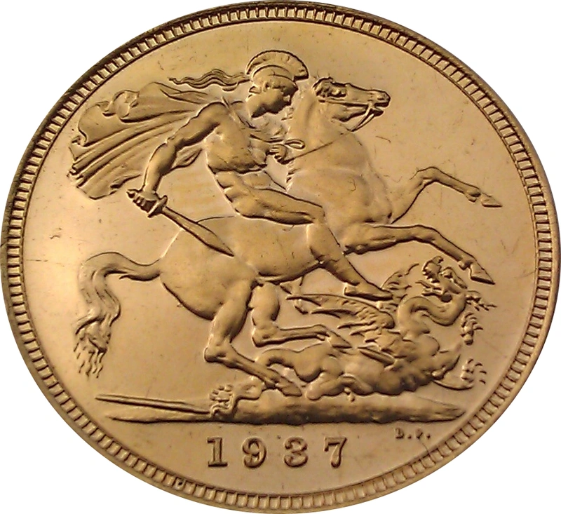 1937 Proof Gold Half Sovereign George VI