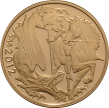 2012 Proof Gold Sovereign Coin Elizabeth II Fourth Head
