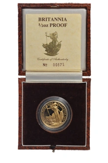 1987 Proof 1/2oz Gold Britannia Coin Boxed