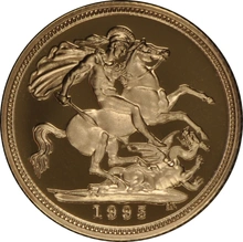 1995 Proof Gold Half Sovereign Boxed