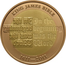 2011 Two Pound Proof Gold Coin: King James Bible