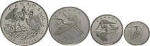 2002 Platinum Canadian Great Blue Heron Proof 4 coin set Boxed
