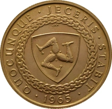 1965 Isle of Man Gold Half Sovereign Coin 22ct Bicentenary of the Revestment Act
