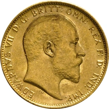 1907 Gold Sovereign Coin Edward VII Melbourne