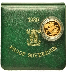 1980 Proof Gold Sovereign Boxed