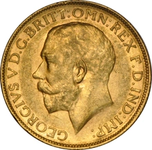 1924 Gold Sovereign Coin George V Perth NGC AU58
