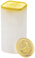 Tube of 25 2026 Quarter Ounce Britannia Gold Coins