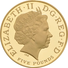 2006 Proof £5 Gold Crown Coin Queen Elizabeth II 80th Birthday Boxed