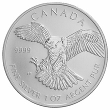 2014 1oz Canadian Peregrine Falcon Silver Coin