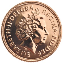 2000 Gold Sovereign - Elizabeth II Fourth Head