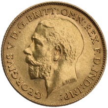 1918 Gold Half Sovereign - King George V - P