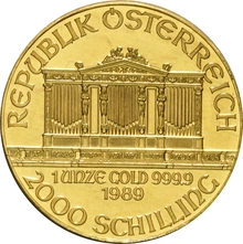 1989 Austrian Gold Philharmonic Coin 1oz