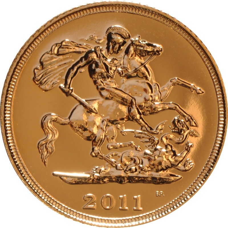 2011 Gold Half Sovereign  Elizabeth II Fourth Head