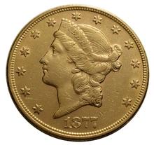 1877 $20 Gold Coin Double Eagle Liberty Head San Francisco