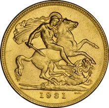 1931 Gold Sovereign Coin George V Melbourne