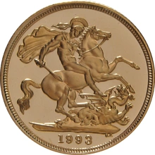 1993 Proof Gold Sovereign 3 Coin Set Boxed