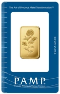 20g Gold Bar PAMP Rosa Minted