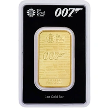 1oz Gold Bar James Bond 007