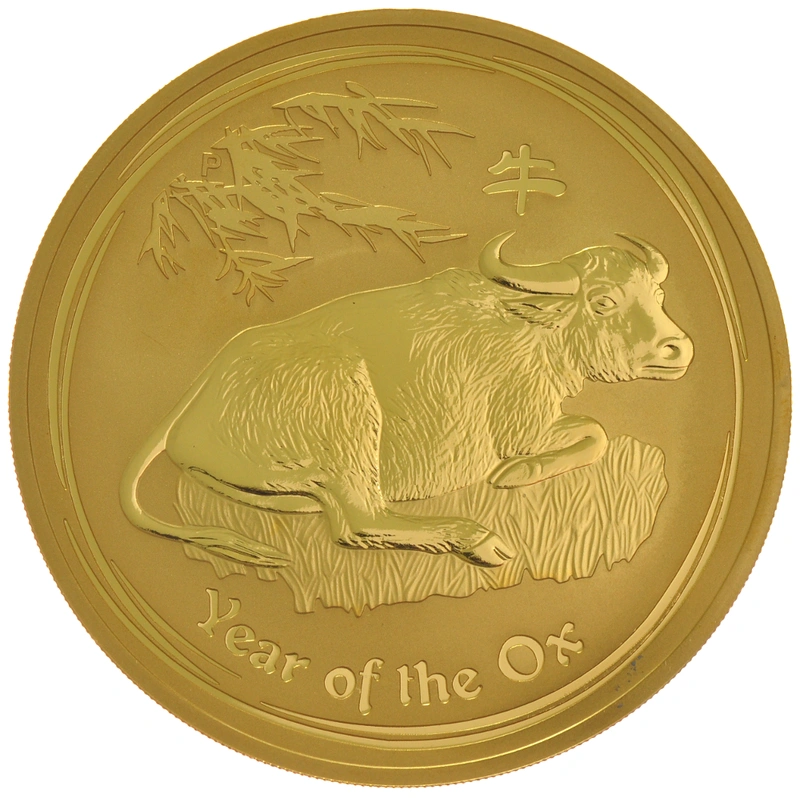 2009 Year of the Ox Gold Coin 10oz Perth Mint Australian Lunar Series