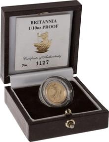 1990 Proof 1/10oz Gold Britannia Coin Boxed