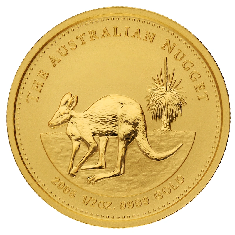 2005 1/2oz Australian Kangaroo Gold Nugget Coin