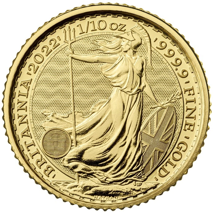 2022 1/10oz Gold Britannia Coin