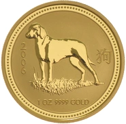 2006 Year of the Dog Gold Coin 1oz Perth Mint Australian Lunar Series