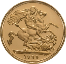 1999 Proof Gold Sovereign Boxed