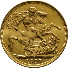 1917 Gold Sovereign Coin George V Sydney