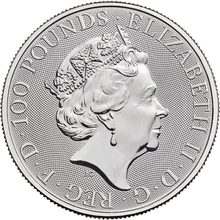 2021 1oz White Lion of Mortimer Platinum Coin Queen's Beasts