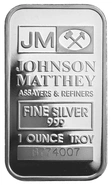 1oz Silver Bar Johnson Matthey