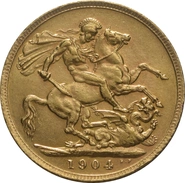 1904 Gold Sovereign Coin Edward VII