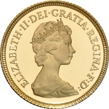 1980 Gold Half Sovereign Elizabeth II Decimal Head - Proof no box