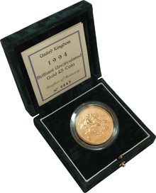 1994 Gold £5 Coin Brilliant Uncirculated Boxed