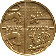 2015 Proof Gold 5p Coin Royal Shield 4th Portrait