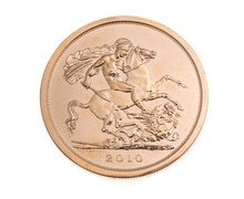 2010 - Gold Five Pound Coin, Brilliant Uncirculated