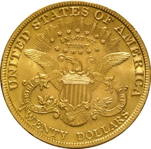 1896 $20 Gold Coin Double Eagle Liberty Head Philadelphia