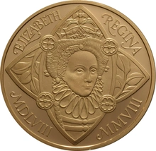 2008 Proof Gold Crown £5 Coin Queen Elizabeth I Boxed