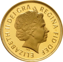 2009 Proof Gold Sovereign Coin Elizabeth II Fourth Head