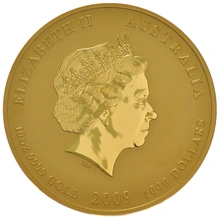 2009 Year of the Ox Gold Coin 10oz Perth Mint Australian Lunar Series