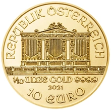 2021 1/10oz Austrian Gold Philharmonic Coin