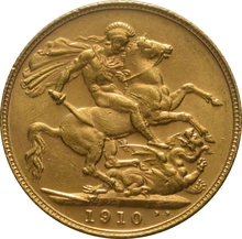 1910 Gold Sovereign Coin Edward VII