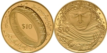 2003 3 Coin Lord of the Rings Gold Proof Set Boxed