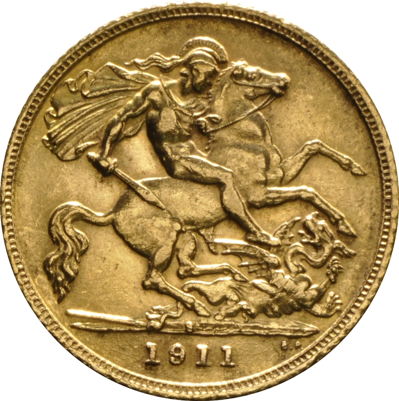 1911 Gold Half Sovereign George V Sydney