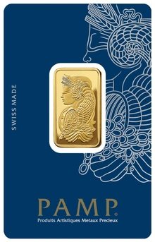 1/2oz Gold Bar PAMP Lady Fortuna Minted