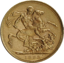1893 Gold Sovereign Coin Queen Victoria Old Head