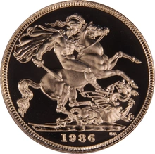 1986 Proof Gold Sovereign Boxed