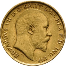 1907 Gold Half Sovereign - King Edward VII - M