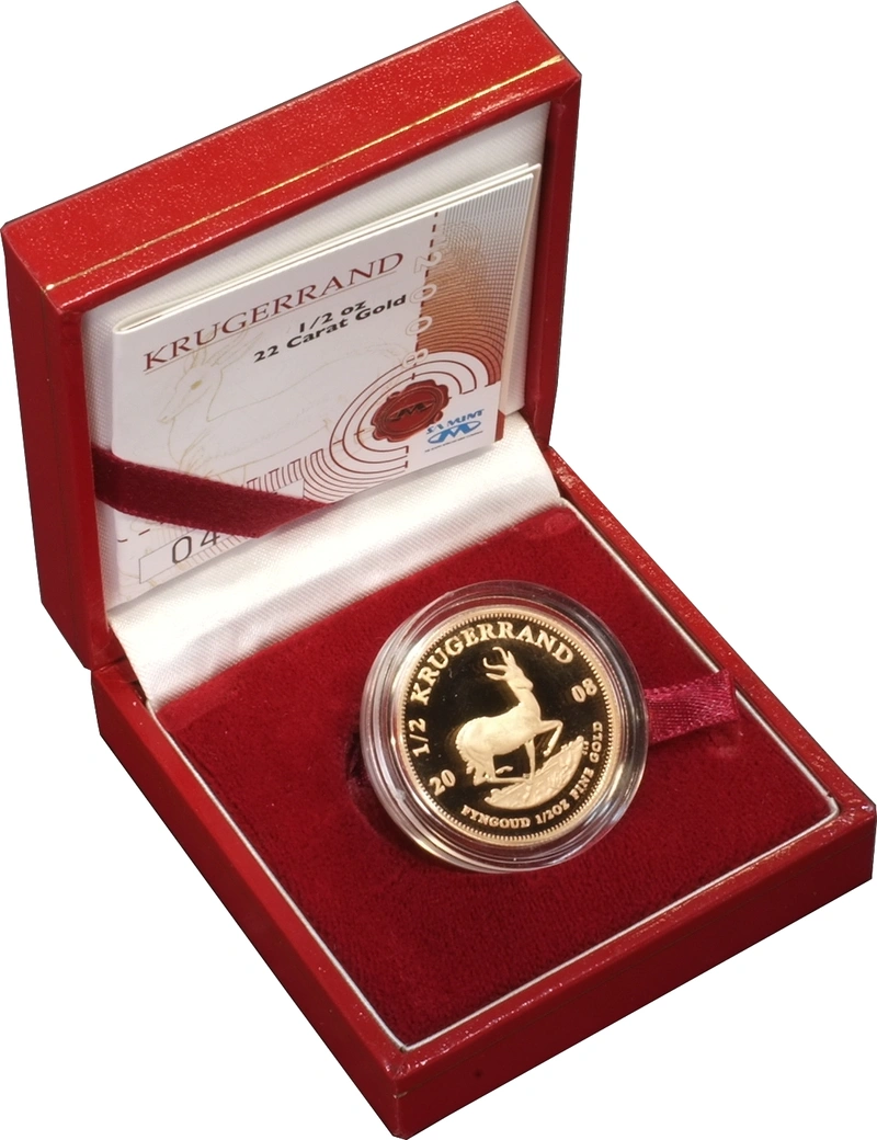 2008 Proof 1/2oz Krugerrand Gold Coin Boxed
